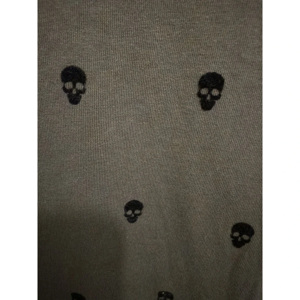Guess Men's Skull Tshirt Dark Green Size Medium‎ - Picture 4 of 6
